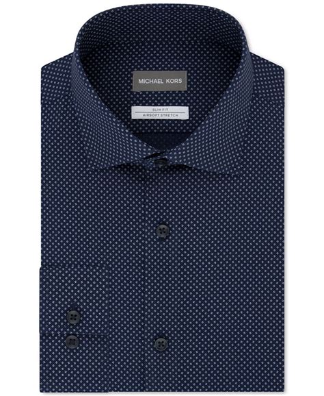 michael kors slim-fit airsoft non-iron stretch dress shirt|slim fit non iron dress shirts.